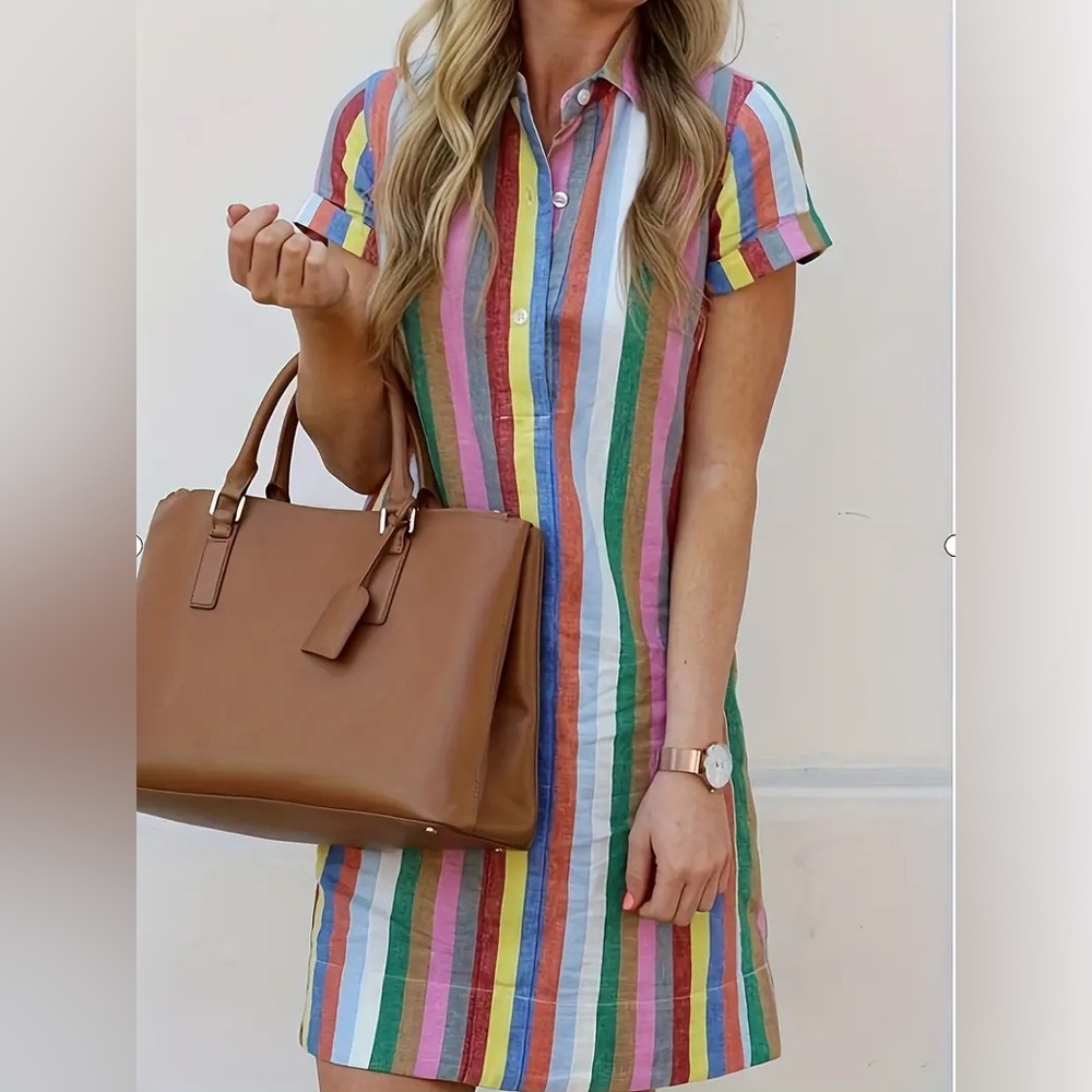 J. Crew Colorful Striped Mini Dress - Picture 4 of 13
